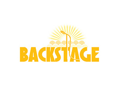 Back stage- Creative Music company logo designing